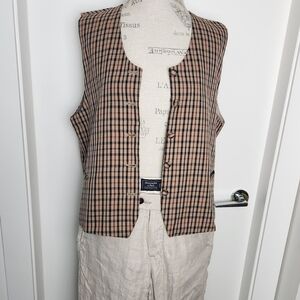 Checkered suit vest